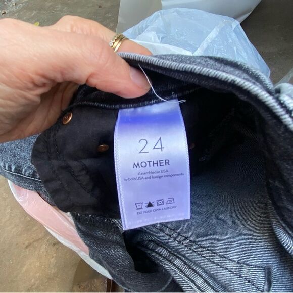 MOTHER The Insider High Rise Crop Step Fray Bootcut Jeans SZ24 wash: train stops - Picture 13 of 15